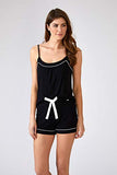 Pretty You London - Bamboo Cami Shorts PJ Set - Black - Size 12