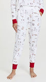 BedHead - L/S Pullover Crew & Jogger PJ Set - Milk & Cookies - Large