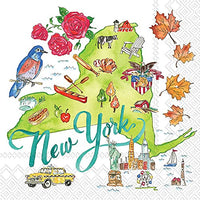 Boston International - 3-Ply 5" Cocktail Napkins - New York