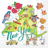 Boston International - 3-Ply 5" Cocktail Napkins - New York