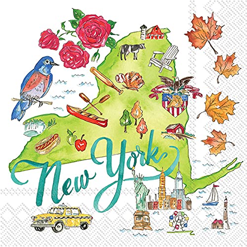 Boston International - 3-Ply 5" Cocktail Napkins - New York