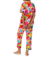 BedHead - Classic Stretch Cropped Jersey PJ Set - Pop Floral - Pop Floral - Medium