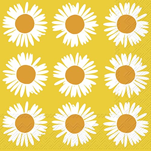 Boston International - 3-Ply 5" Cocktail Napkins - AURINGONKUKKA orange/yellow