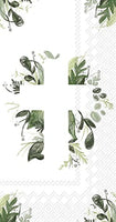 Boston International - Paper Guest Towel 16 Count - Greenery Cross