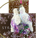Jay Strongwater - Glass Holiday Ornament - Two Turtle Doves