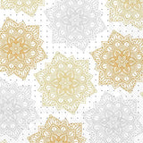 Boston International - 3-Ply 6.5" Lunch Napkins 20 Count - Ornament White Gold
