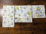 IHR Ideal Home Range Party Napkins Disposable 3-Ply Paper Lunch Napkin Pack, 6.5" x 6.5", Chinoiserie Stacked Pumpkins, 20-Count