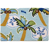 Jellybean - 30x20 Indoor/Outdoor Accent Rug - Tropical Palms & Sand Dollars