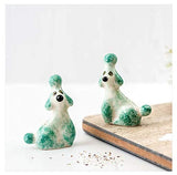 Hannah Turner - Salt & Pepper Shaker Set - Green Poodle