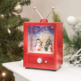 Napco - LED TV Water Globe - Snowmen & Tree