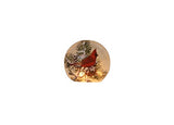 Stony Creek - Frosted Glass - 10" Round Lighted - Winter Snow Cardinals
