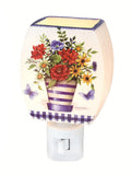 Stony Creek - 4.75" Frosted Glass Night Light - Dutch Florals