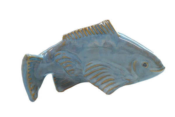 Fish In The Garden - Ceramic Garden Koi - Sky - Large Left