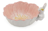 Boston International - 7" x 4.75" Serving Bowl - Coral Flower & Bunny