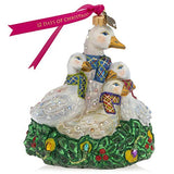 Jay Strongwater Six Geese of Laying Glass Ornament