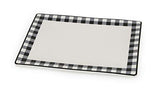 Boston International - 10"x8" Ceramic Platter - Black & White Check
