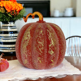 GC - Large Frosted LED Pumpkin Orange