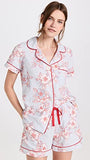 BedHead - Short Sleeve Shorty PJ Set - Courtyard Blooms - Large