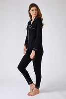 Pretty You London - Bamboo Pajama Set - Black - Size 10