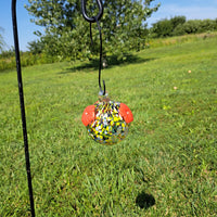 GC Gift Essentials - 8 Oz. Glass Hummingbird Feeder - Multicolored