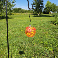 GC Gift Essentials - 8 Oz. Glass Hummingbird Feeder - Fiery Fusion