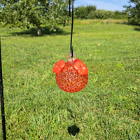 GC Gift Essentials - 8 Oz. Glass Hummingbird Feeder - Red Textured