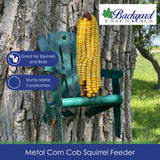 GC - Metal Adirondack Chair Corn Holder Squirrel Feeder - Hunter Green