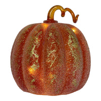 GC - Large Frosted LED Pumpkin Orange