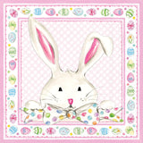 Boston International - 3-Ply 5" Cocktail Napkins 20 Count - Easter Bunny Floral