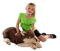 Wild Republic Jumbo Wolf Plush, Giant Stuffed Animal, Plush Toy, Gifts for Kids, 30 Inches