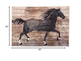 Olivia's Home - 32" x 22" Accent Rug - Barnwood Black Stallion