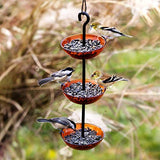 Couronne - Mosaic Birds Triple Hanging Poppy Feeder - Clear