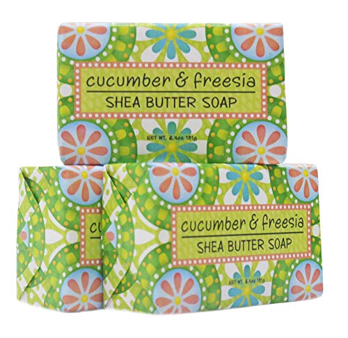 Greenwich Bay - 6.5 oz Garden Shea Butter - 3 Bar Soaps - Cucumber & Freesia