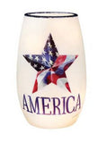 Stony Creek - 5.25" Frosted Glass USB Lighted Vase - Independence Day