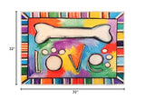 Olivia's Home I Love Bones Accent Washable Rug 22" x 32" Doormat