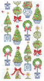 Boston International - Paper Guest Towel 16 Count - Bright Topiary Trees