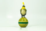 Mullanium - Steampunk Inspired Sculpture - Yellow White Eye on Ball
