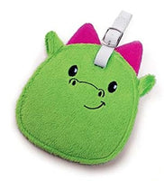 Russ Plush Green Dragon Suitcase Luggage Bag Tag Address