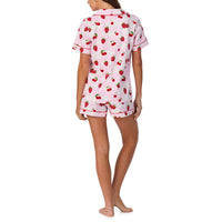 BedHead - Classic S/S Stretch Jersey Shorty PJ Set - Berry Soufflé - Medium