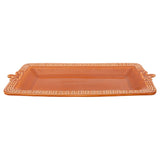 Boston International - 12.5" x 6" Spicy Orange Embossed Rectangle Tray