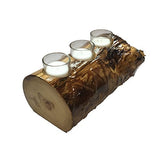 Original Aspen - Hand-Carved Log Candle Holder - 11"