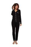 Pretty You London - Bamboo Pajama Set - Black - Size 14