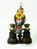 Mullanium - Steampunk Inspired Sculpture - Silver Ear Mesia on Binoculars