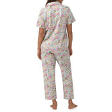 Bedhead - S/S Stretch Jersey Cropped PJ Set - Cottage Garden - Medium