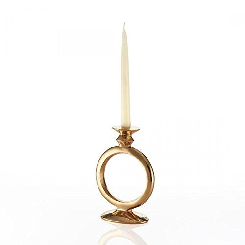 Lunares - Gold Plated "O" Candle Holder - Medium