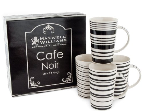 Fitz And Floyd Maxwell Williams Cafe Noir Mug Set Of 4