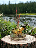 Bovano - Table Sculpture - Frog w/ Cattails