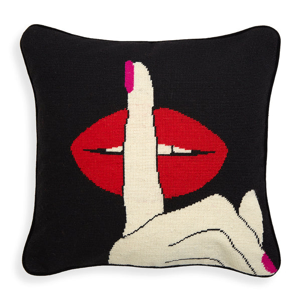 Jonathan Adler - Throw Pillow - Lips Hush