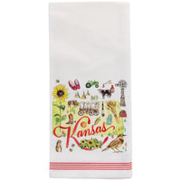 Boston International - 28x18 Tea Towel Set of 2 - State Collection - Kansas