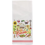 Boston International - 28x18 Tea Towel Set of 2 - State Collection - Kansas